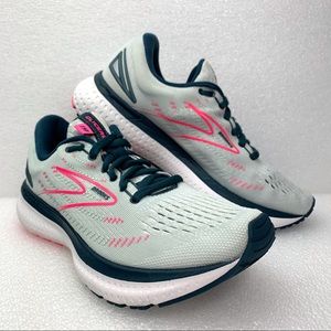 BROOKS Glycerin 19 Neutral Running Shoes Ice Flow Navy Pink - Women's 6